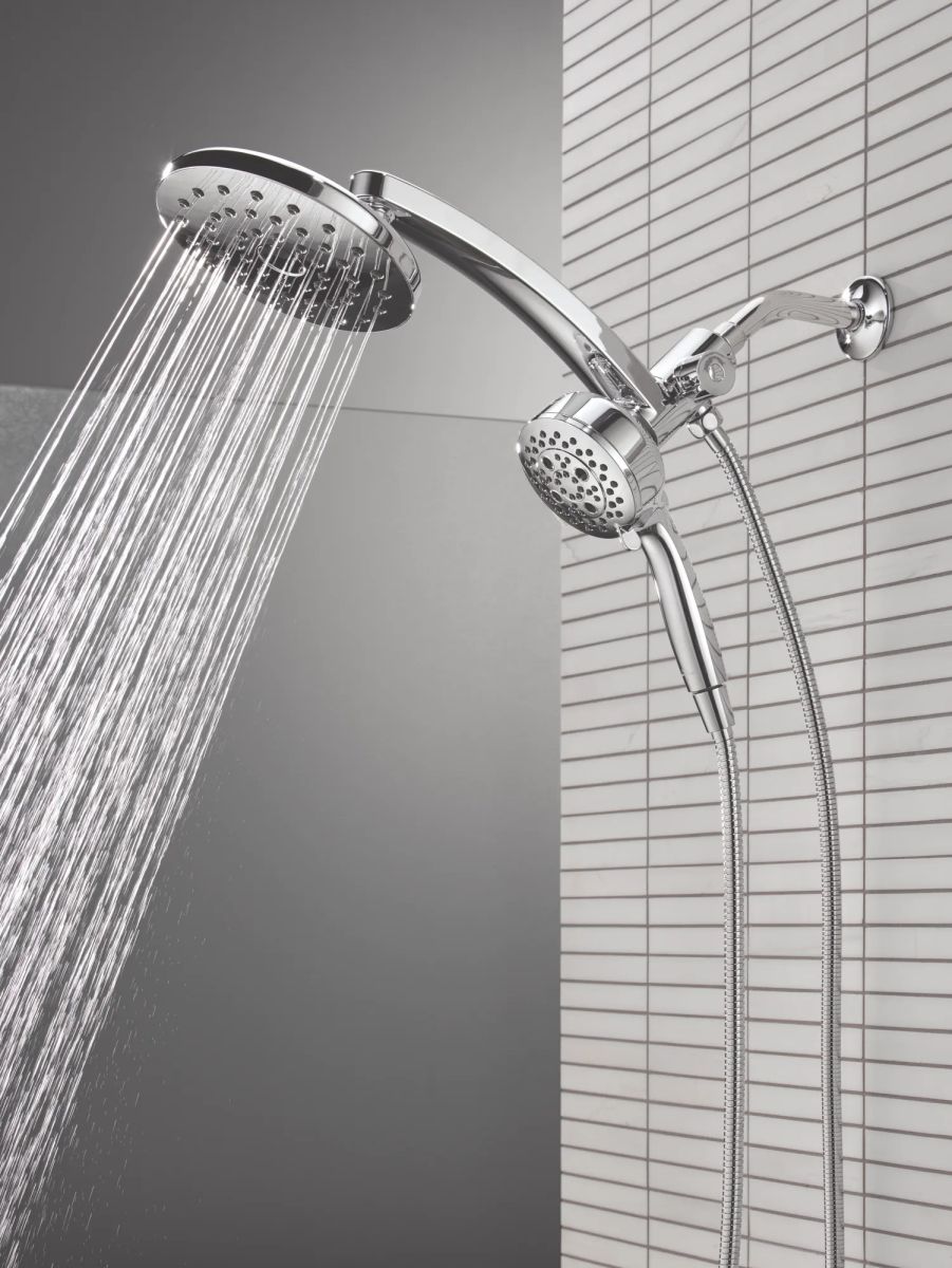 DELTA Universal Showering Components PivotPro 3-in-1 Combination Shower — Lumicoat® Chrome
