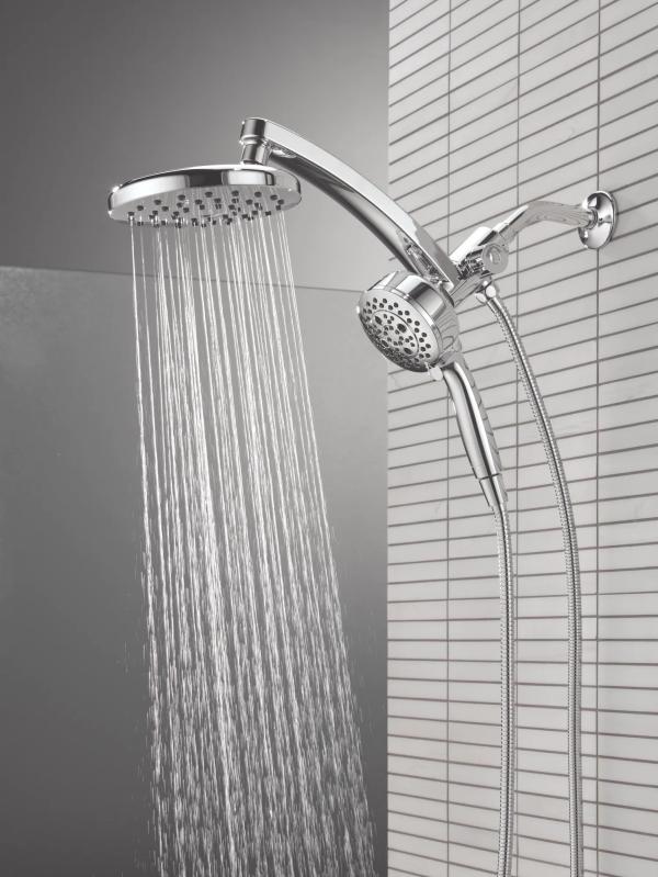 DELTA Universal Showering Components PivotPro 3-in-1 Combination Shower — Lumicoat® Chrome