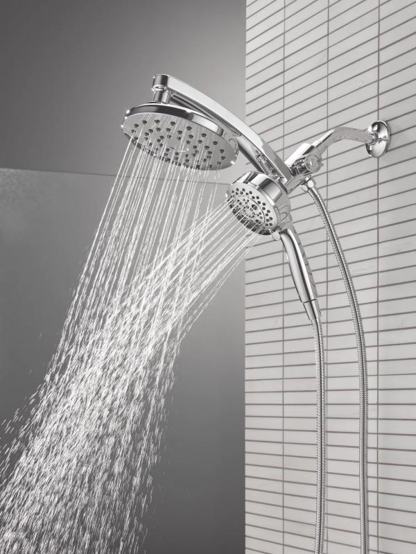 DELTA Universal Showering Components PivotPro 3-in-1 Combination Shower — Lumicoat® Chrome