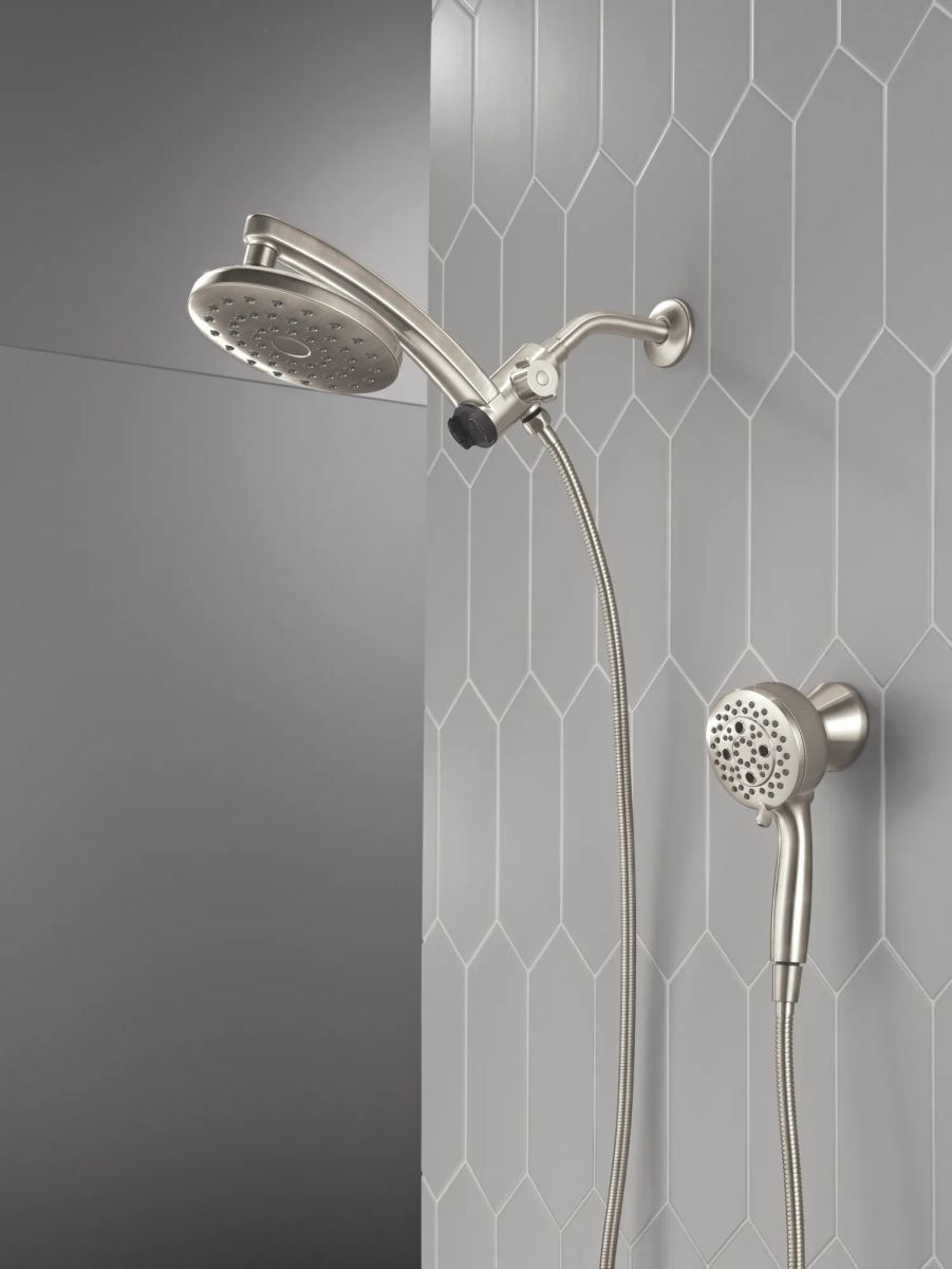 DELTA Universal Showering Components PivotPro 3-in-1 Combination Shower — Lumicoat® Stainless