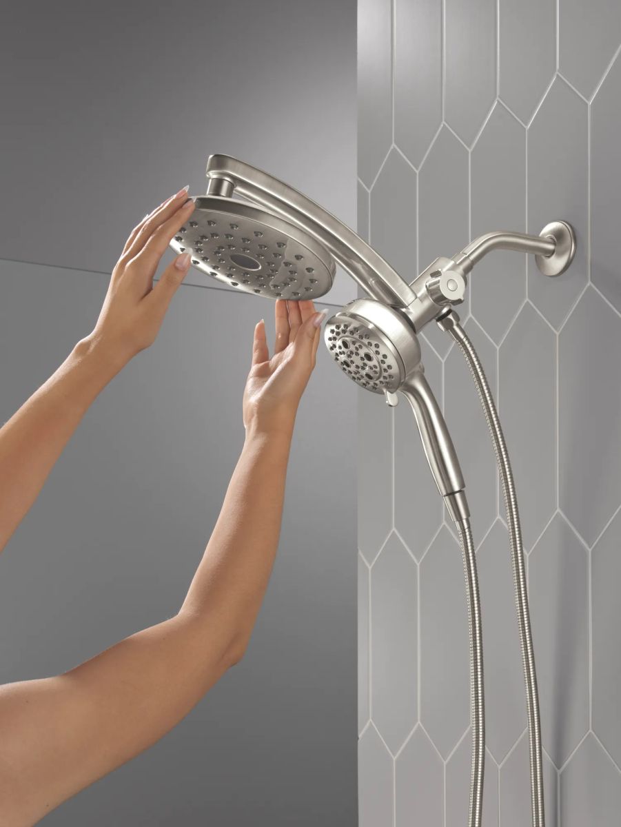 DELTA Universal Showering Components PivotPro 3-in-1 Combination Shower — Lumicoat® Stainless