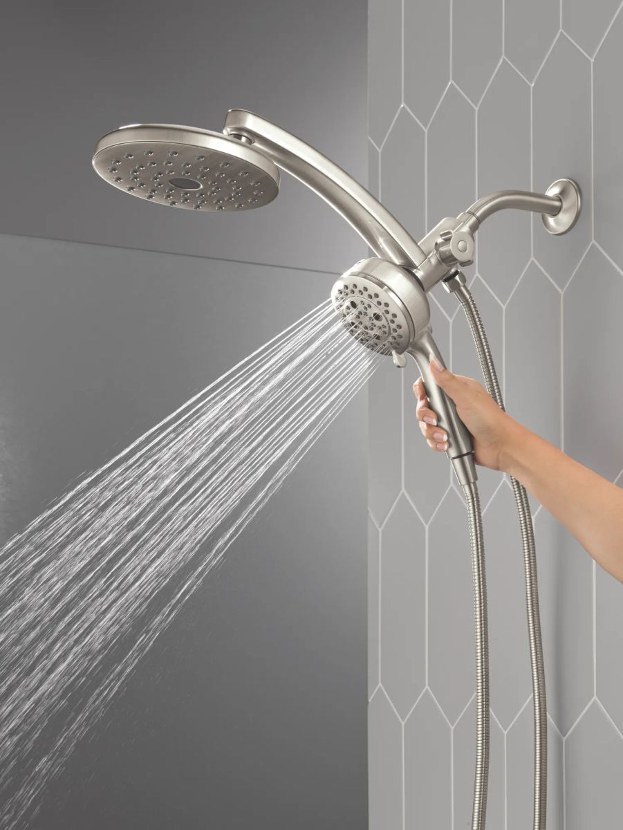 DELTA Universal Showering Components PivotPro 3-in-1 Combination Shower — Lumicoat® Stainless