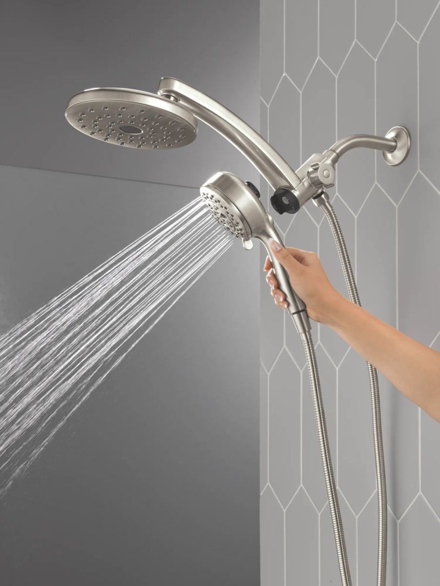 DELTA Universal Showering Components PivotPro 3-in-1 Combination Shower — Lumicoat® Stainless