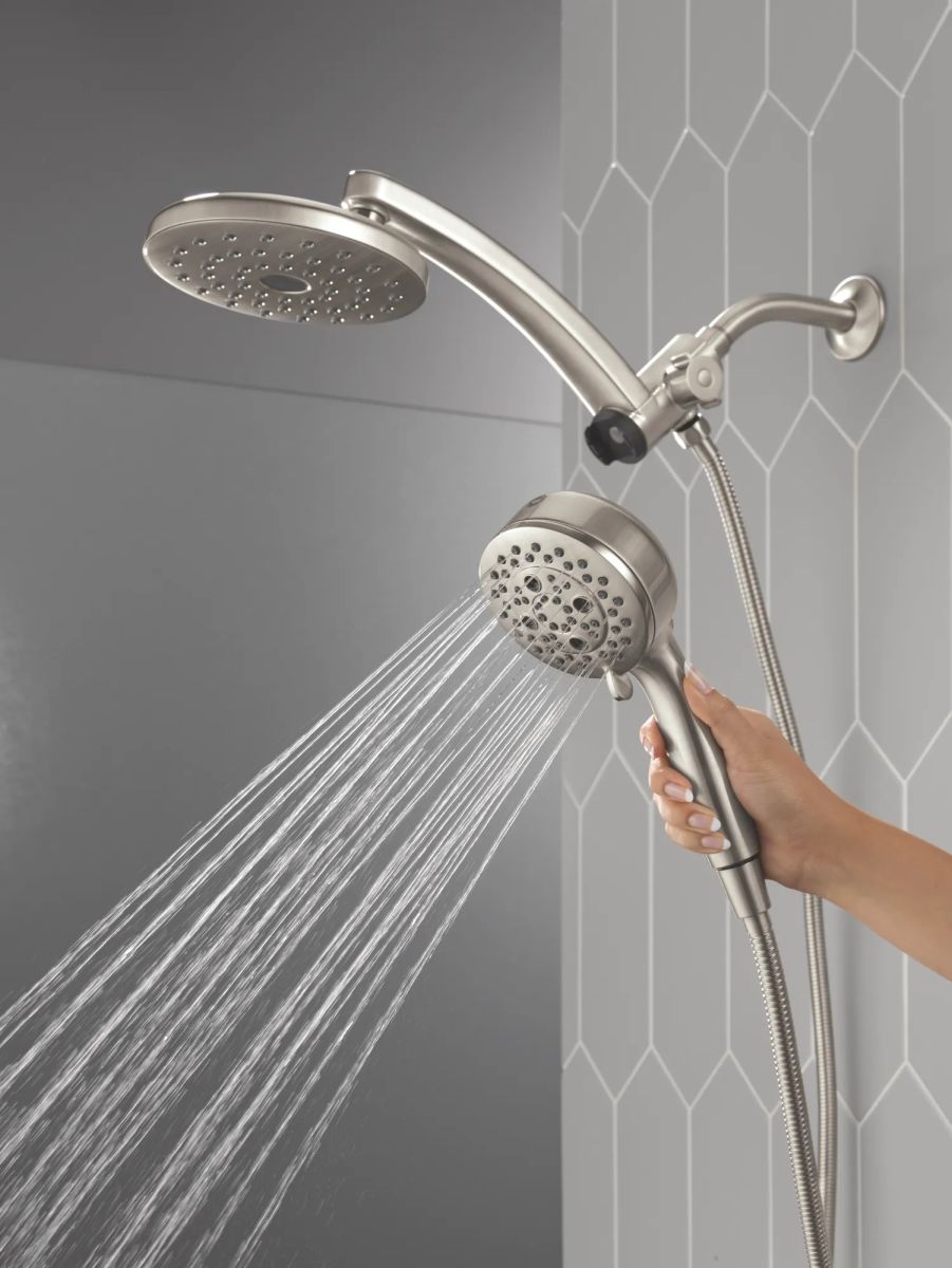 DELTA Universal Showering Components PivotPro 3-in-1 Combination Shower — Lumicoat® Stainless