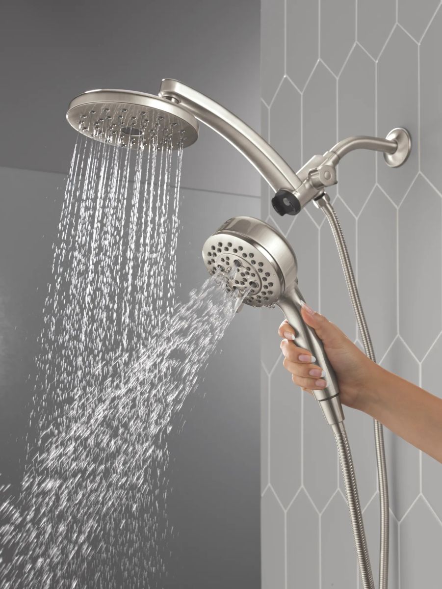 DELTA Universal Showering Components PivotPro 3-in-1 Combination Shower — Lumicoat® Stainless