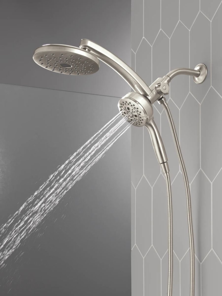 DELTA Universal Showering Components PivotPro 3-in-1 Combination Shower — Lumicoat® Stainless