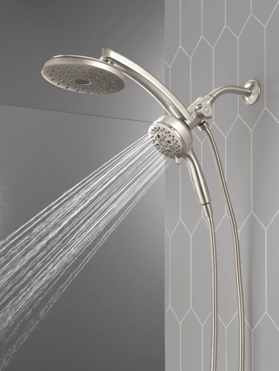 DELTA Universal Showering Components PivotPro 3-in-1 Combination Shower — Lumicoat® Stainless
