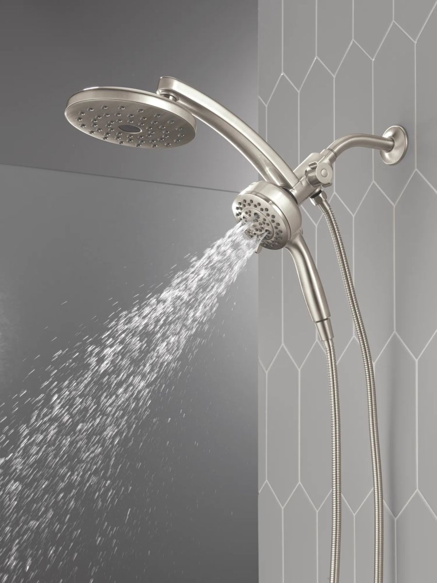 DELTA Universal Showering Components PivotPro 3-in-1 Combination Shower — Lumicoat® Stainless