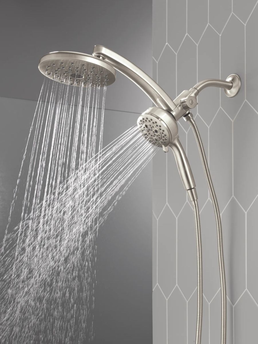 DELTA Universal Showering Components PivotPro 3-in-1 Combination Shower — Lumicoat® Stainless