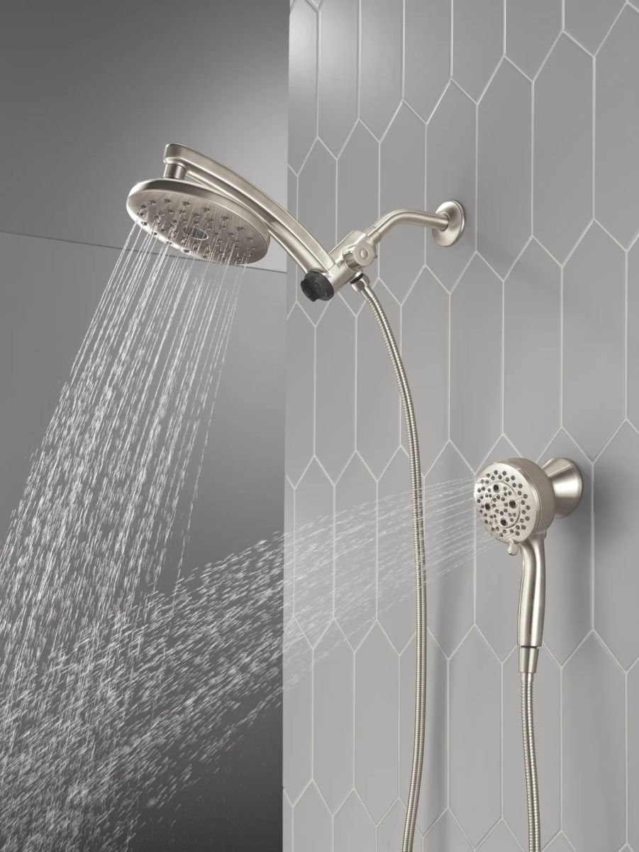 DELTA Universal Showering Components PivotPro 3-in-1 Combination Shower — Lumicoat® Stainless