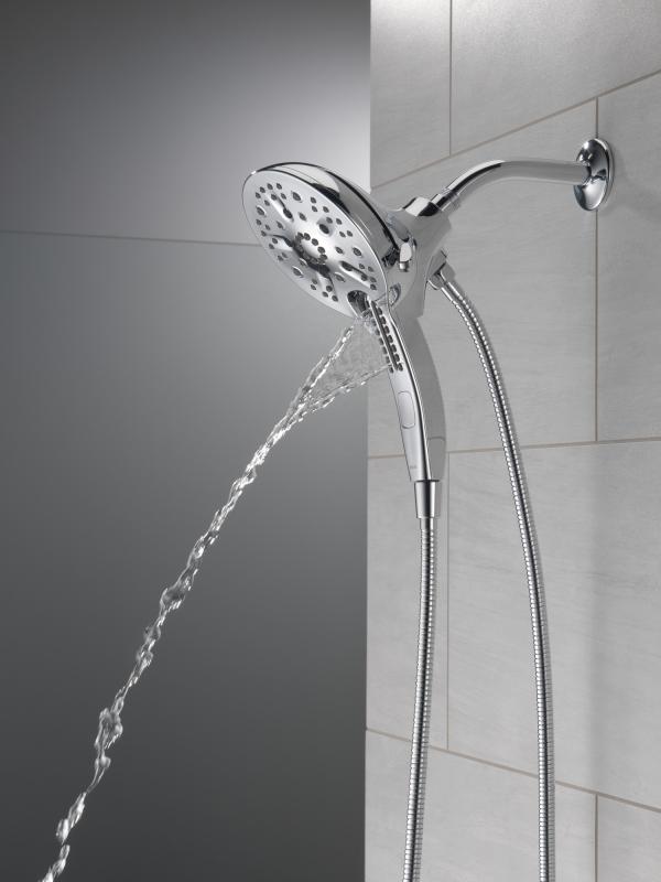 DELTA Universal Showering Components In2ition H2OKINETIC 5-Setting Two-in-One Shower — Chrome