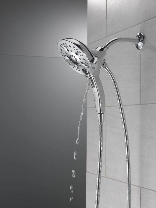 DELTA Universal Showering Components In2ition H2OKINETIC 5-Setting Two-in-One Shower — Chrome