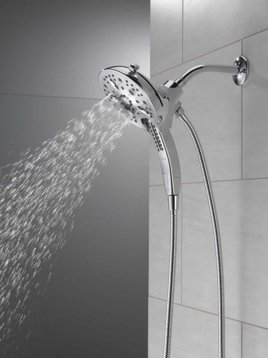 DELTA Universal Showering Components In2ition H2OKINETIC 5-Setting Two-in-One Shower — Chrome
