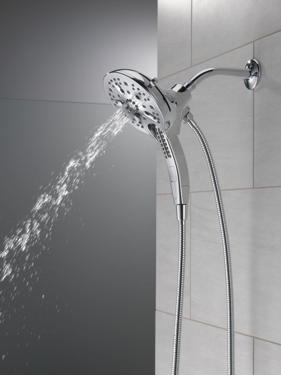 DELTA Universal Showering Components In2ition H2OKINETIC 5-Setting Two-in-One Shower — Chrome
