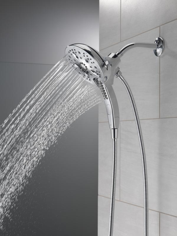 DELTA Universal Showering Components In2ition H2OKINETIC 5-Setting Two-in-One Shower — Chrome