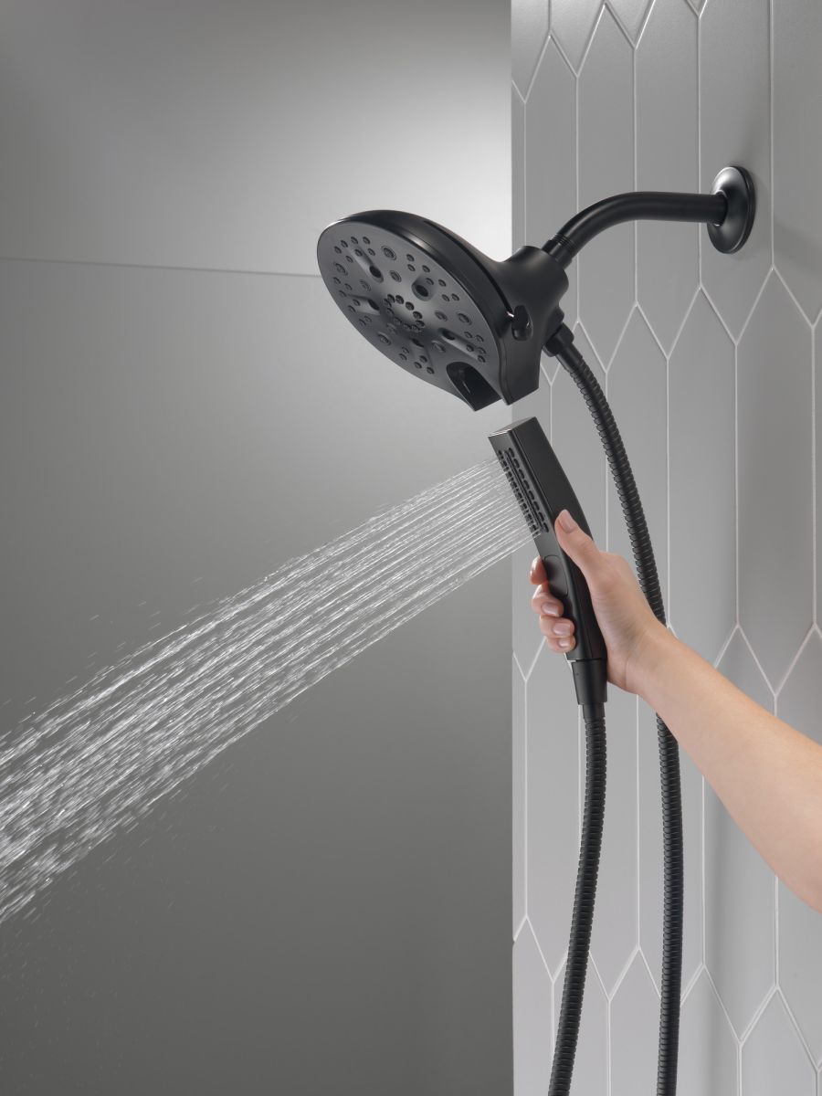 DELTA Universal Showering Components In2ition H2OKINETIC 5-Setting Two-in-One Shower — Matte Black