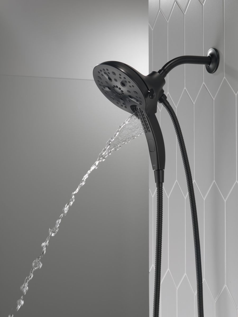 DELTA Universal Showering Components In2ition H2OKINETIC 5-Setting Two-in-One Shower — Matte Black