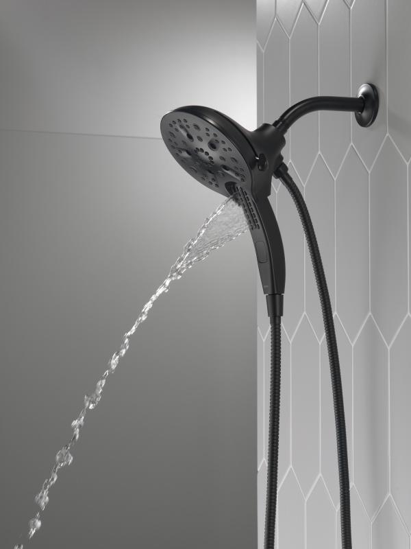 DELTA Universal Showering Components In2ition H2OKINETIC 5-Setting Two-in-One Shower — Matte Black