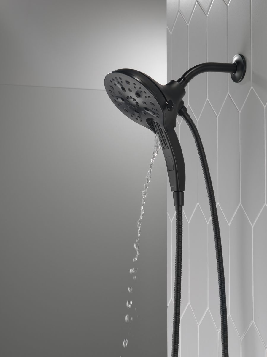 DELTA Universal Showering Components In2ition H2OKINETIC 5-Setting Two-in-One Shower — Matte Black