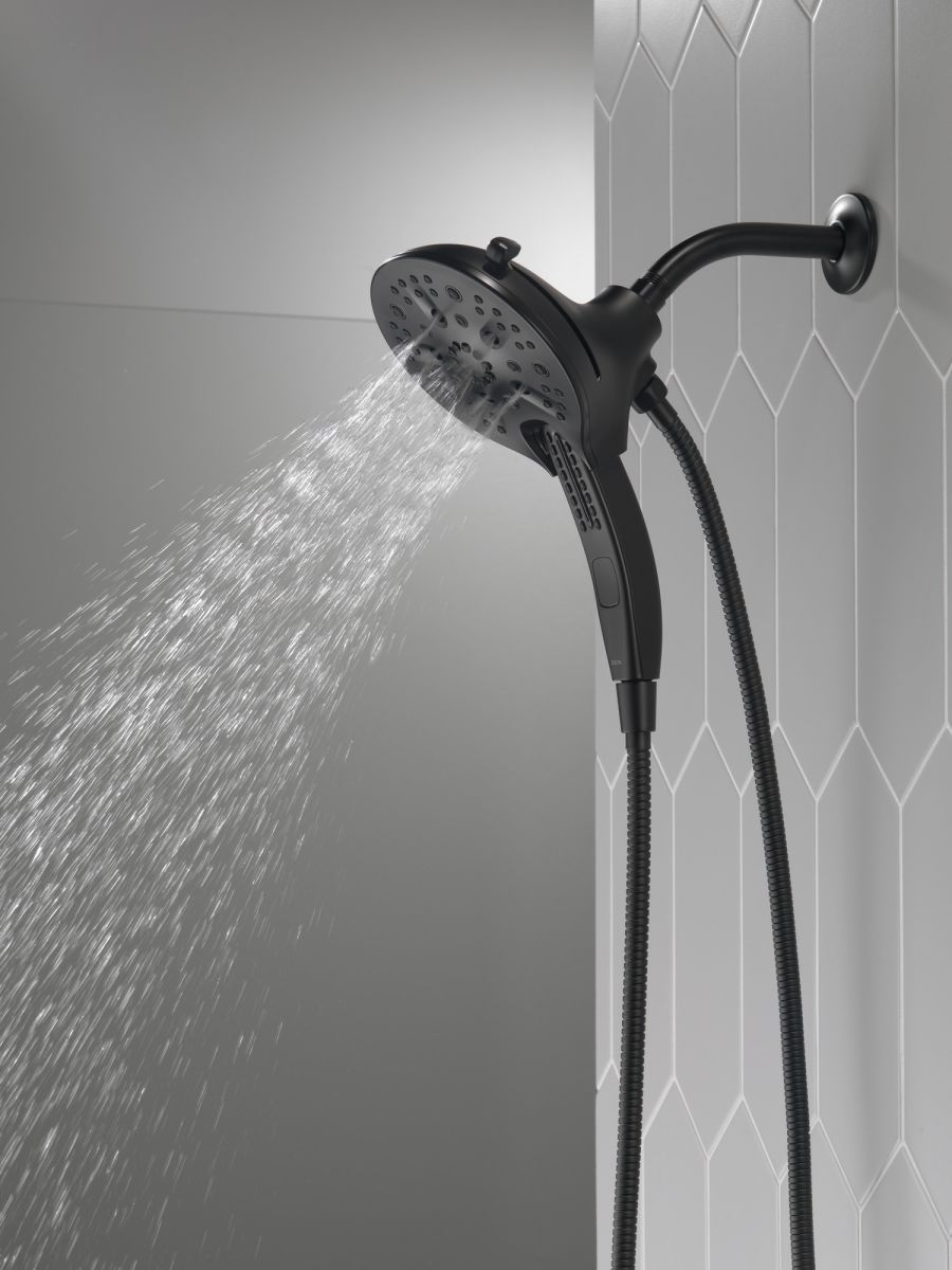 DELTA Universal Showering Components In2ition H2OKINETIC 5-Setting Two-in-One Shower — Matte Black