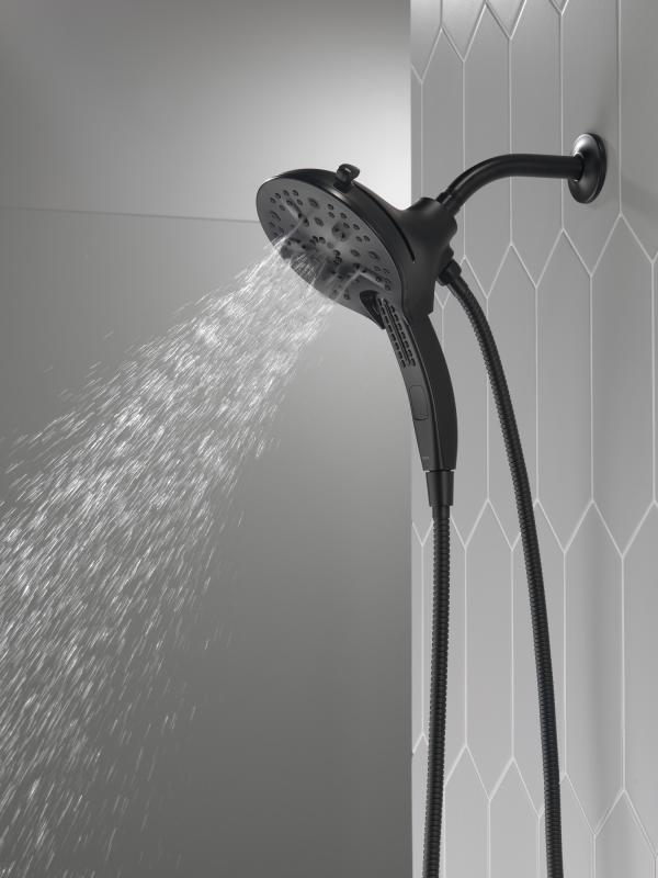 DELTA Universal Showering Components In2ition H2OKINETIC 5-Setting Two-in-One Shower — Matte Black