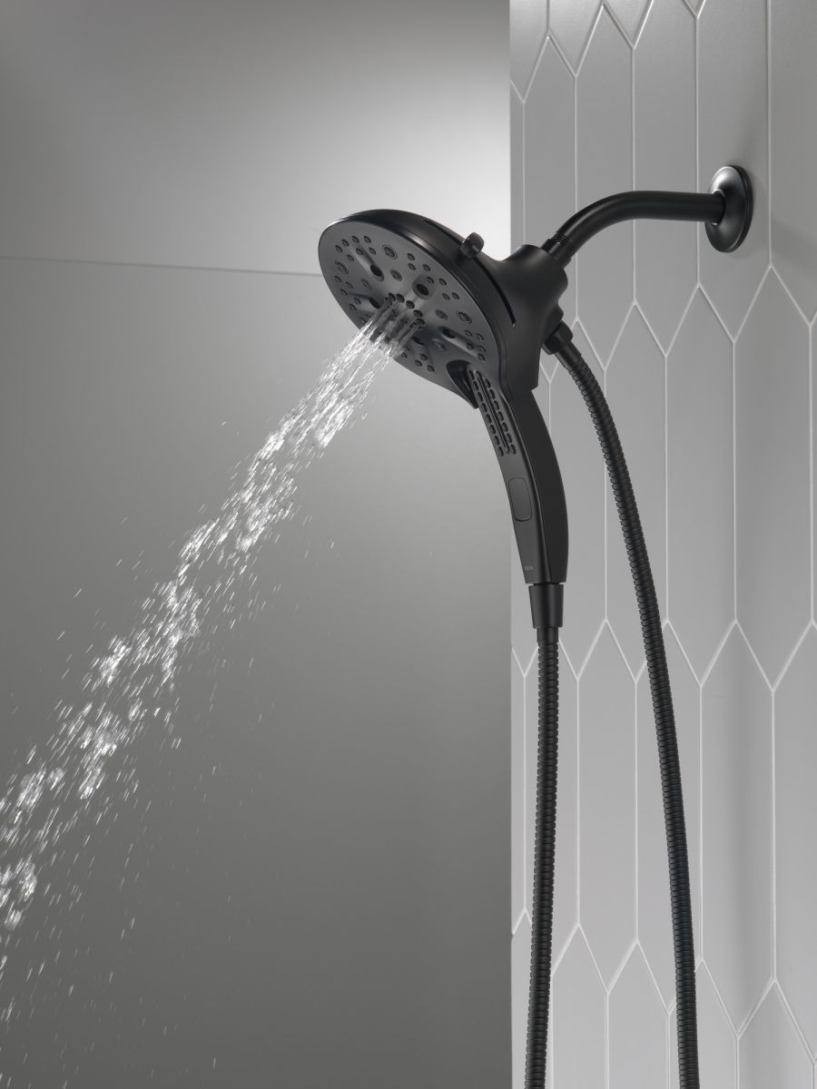 DELTA Universal Showering Components In2ition H2OKINETIC 5-Setting Two-in-One Shower — Matte Black