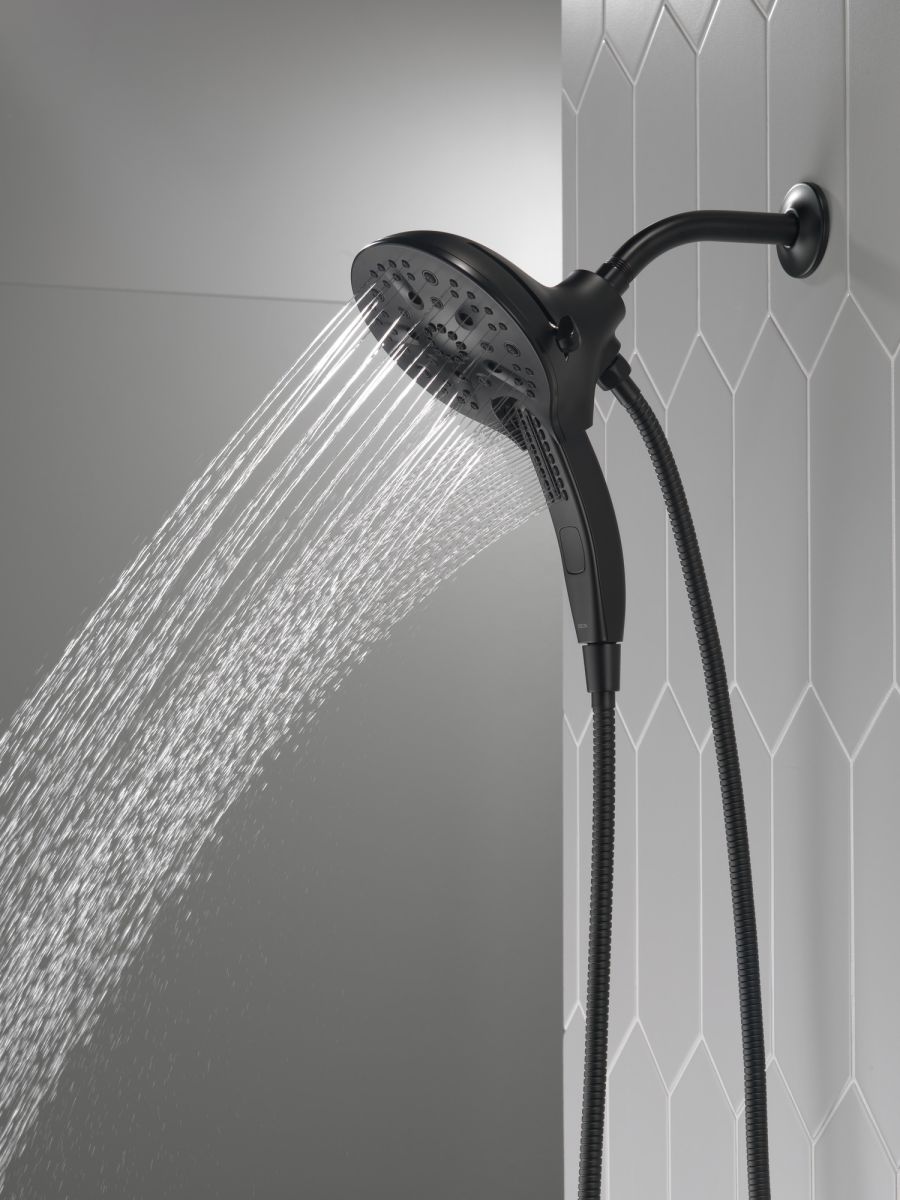 DELTA Universal Showering Components In2ition H2OKINETIC 5-Setting Two-in-One Shower — Matte Black