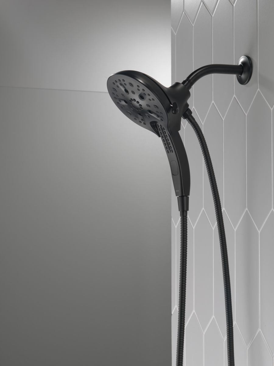 DELTA Universal Showering Components In2ition H2OKINETIC 5-Setting Two-in-One Shower — Matte Black