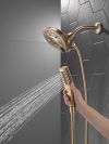 DELTA Universal Showering Components In2ition H2OKINETIC 5-Setting Two-in-One Shower — Lumicoat® Champagne Bronze