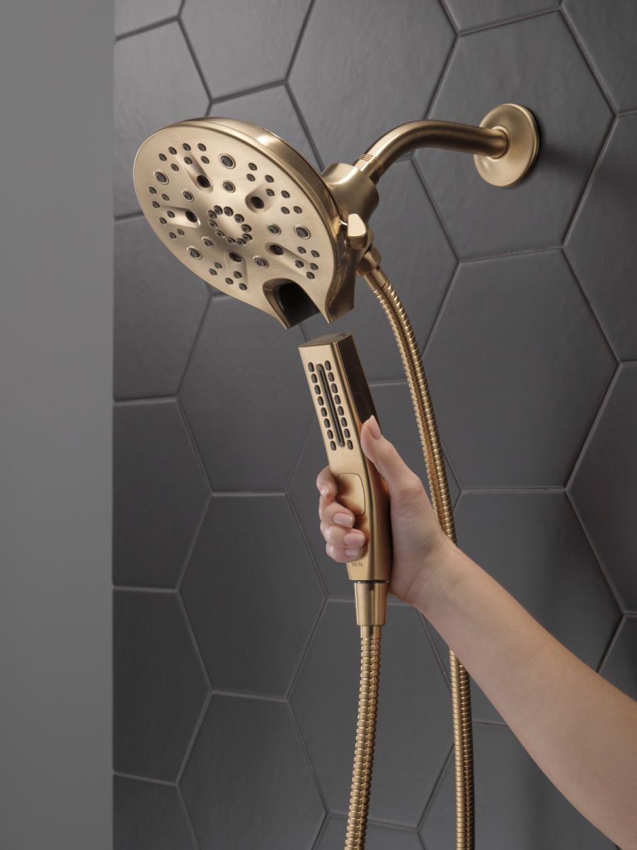 DELTA Universal Showering Components In2ition H2OKINETIC 5-Setting Two-in-One Shower — Lumicoat® Champagne Bronze