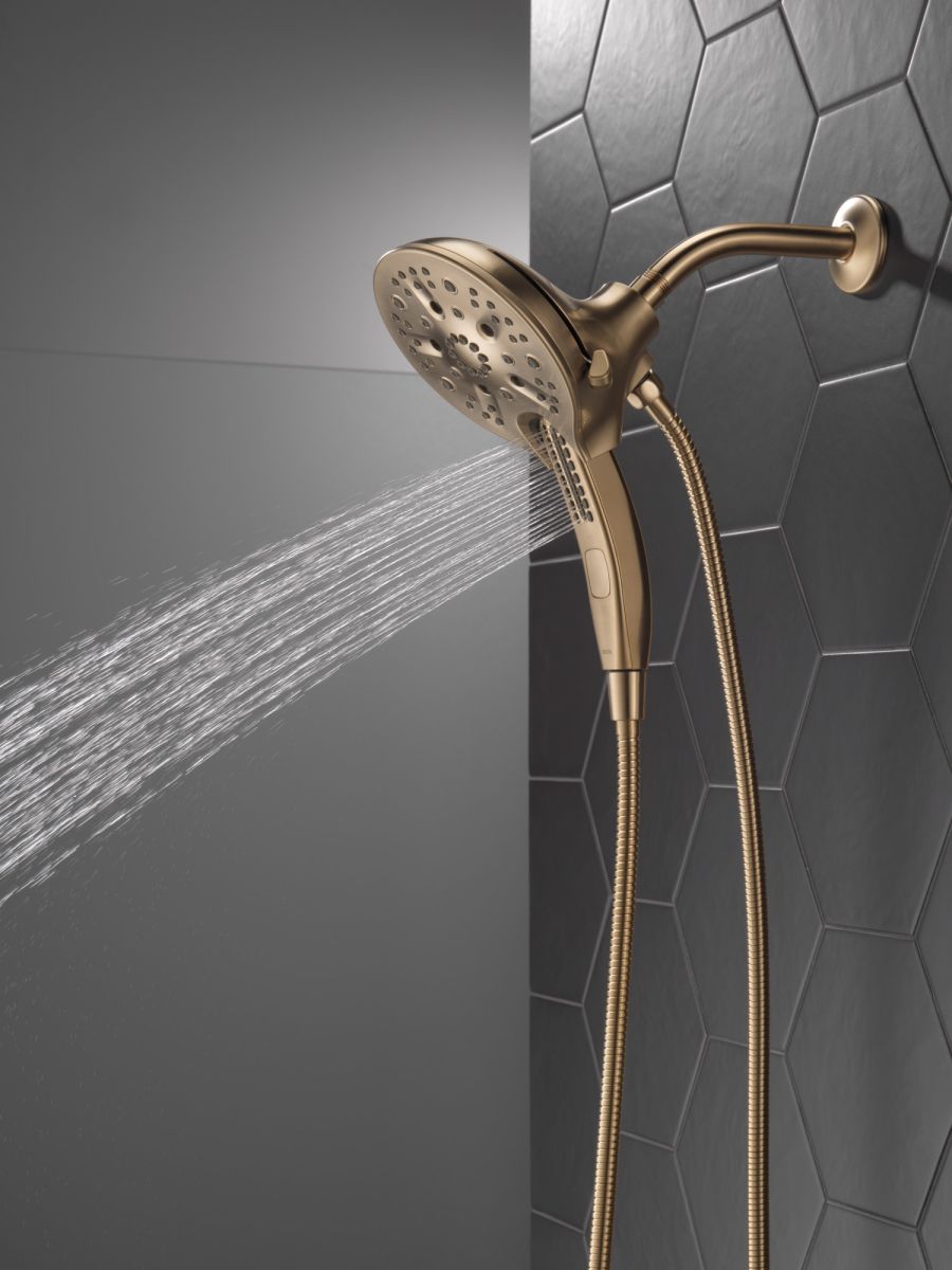 DELTA Universal Showering Components In2ition H2OKINETIC 5-Setting Two-in-One Shower — Lumicoat® Champagne Bronze
