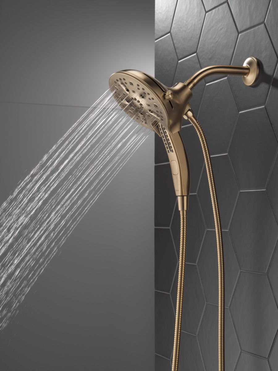 DELTA Universal Showering Components In2ition H2OKINETIC 5-Setting Two-in-One Shower — Lumicoat® Champagne Bronze