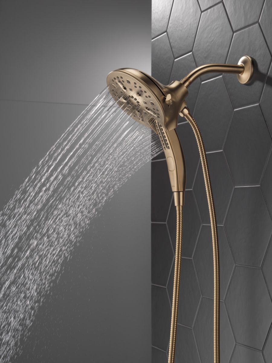 DELTA Universal Showering Components In2ition H2OKINETIC 5-Setting Two-in-One Shower — Lumicoat® Champagne Bronze