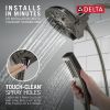 DELTA Universal Showering Components In2ition H2OKINETIC 5-Setting Two-in-One Shower — Lumicoat® Black Stainless