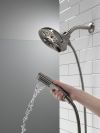 DELTA Universal Showering Components In2ition H2OKINETIC 5-Setting Two-in-One Shower — Lumicoat® Black Stainless