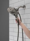 DELTA Universal Showering Components In2ition H2OKINETIC 5-Setting Two-in-One Shower — Lumicoat® Black Stainless