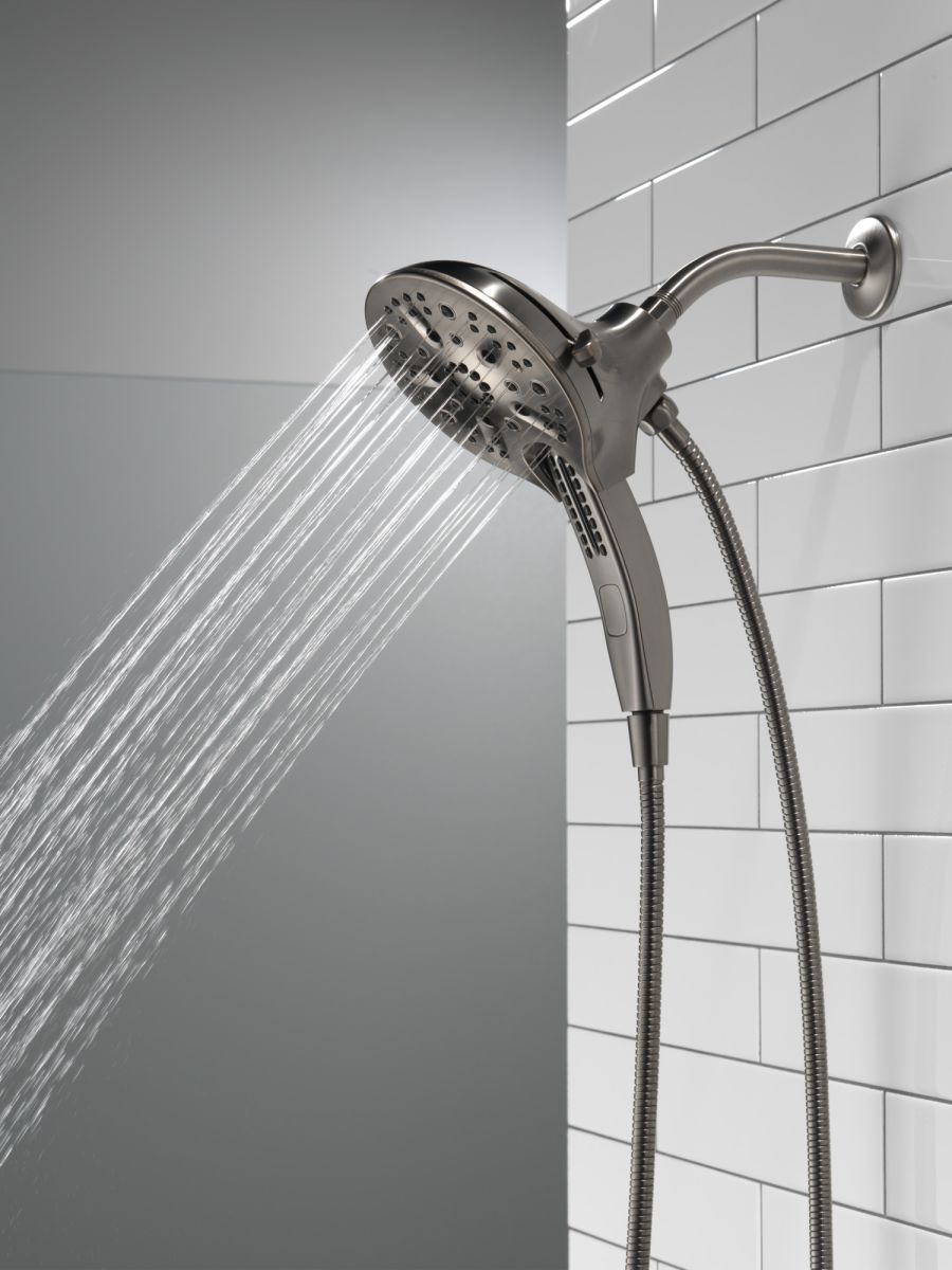 DELTA Universal Showering Components In2ition H2OKINETIC 5-Setting Two-in-One Shower — Lumicoat® Black Stainless