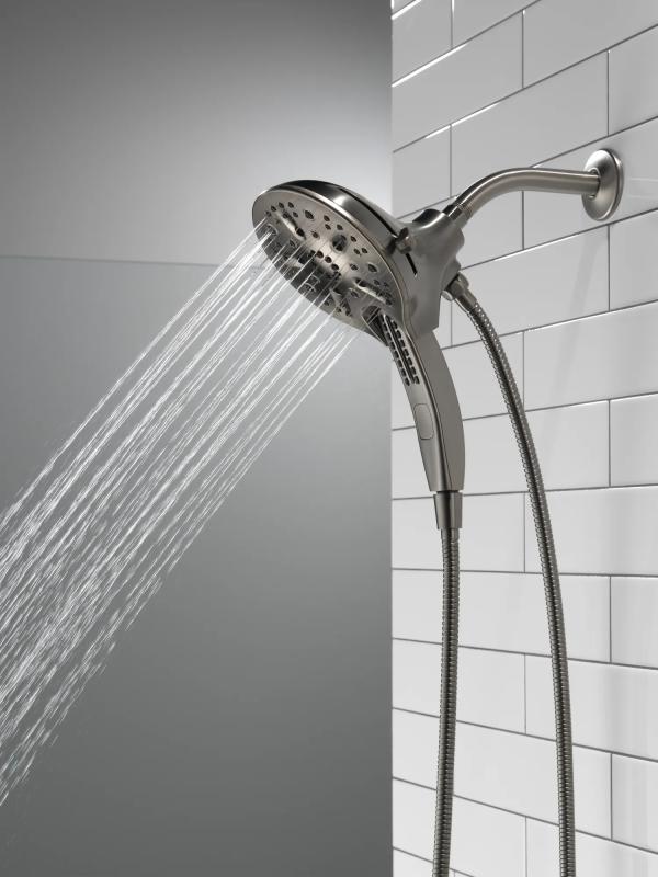 DELTA Universal Showering Components In2ition H2OKINETIC 5-Setting Two-in-One Shower — Lumicoat® Black Stainless