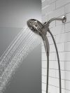 DELTA Universal Showering Components In2ition H2OKINETIC 5-Setting Two-in-One Shower — Lumicoat® Black Stainless