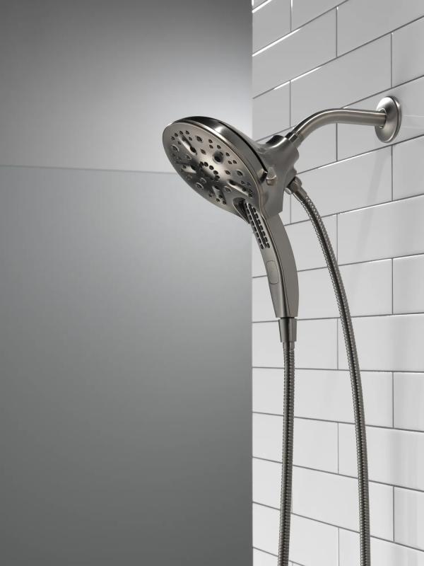 DELTA Universal Showering Components In2ition H2OKINETIC 5-Setting Two-in-One Shower — Lumicoat® Black Stainless