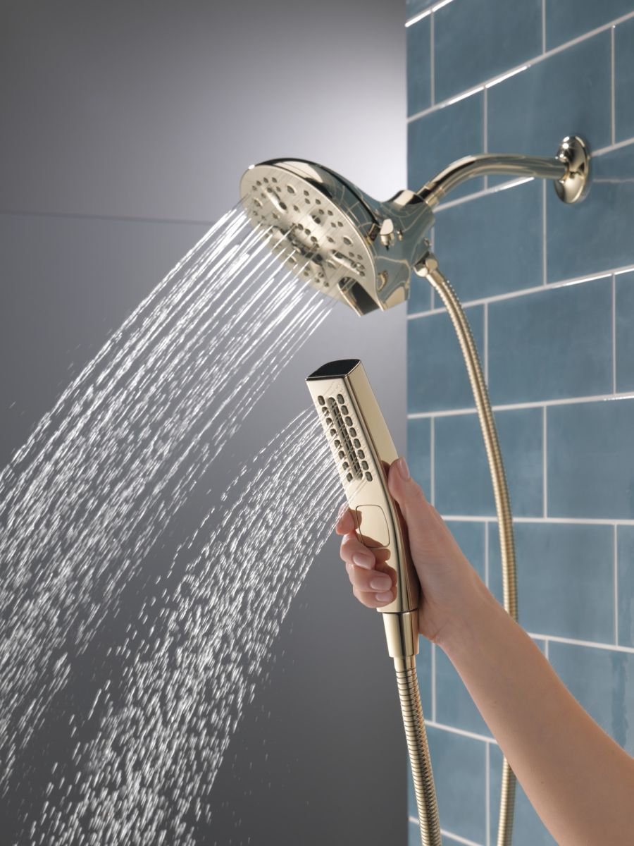 DELTA Universal Showering Components In2ition H2OKINETIC 5-Setting Two-in-One Shower — Lumicoat® Polished Nickel