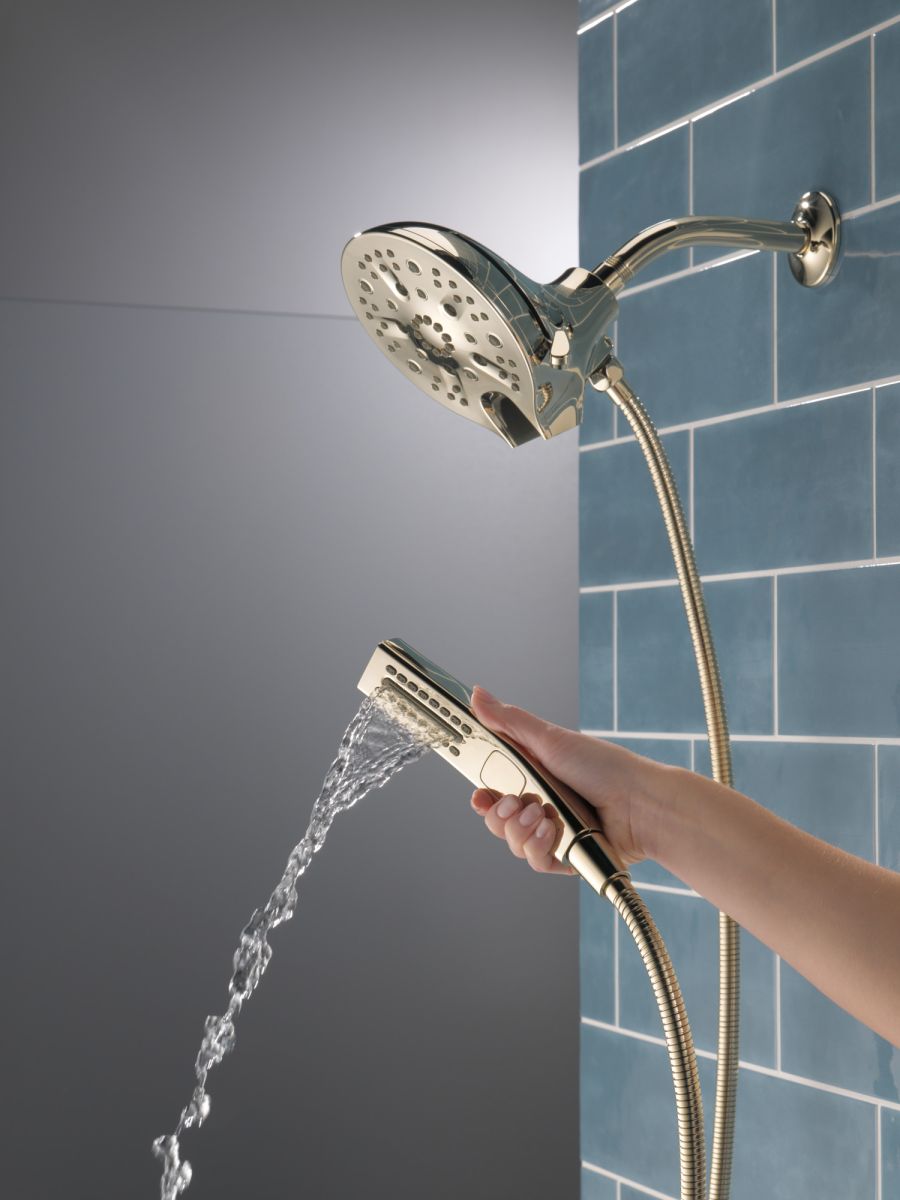 DELTA Universal Showering Components In2ition H2OKINETIC 5-Setting Two-in-One Shower — Lumicoat® Polished Nickel