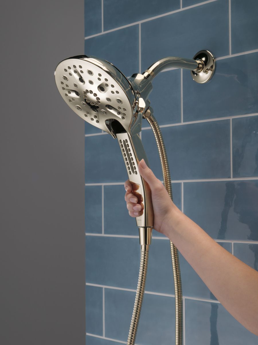 DELTA Universal Showering Components In2ition H2OKINETIC 5-Setting Two-in-One Shower — Lumicoat® Polished Nickel