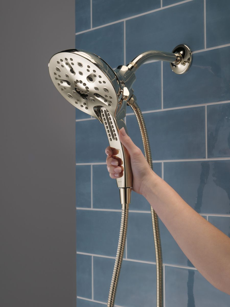 DELTA Universal Showering Components In2ition H2OKINETIC 5-Setting Two-in-One Shower — Lumicoat® Polished Nickel