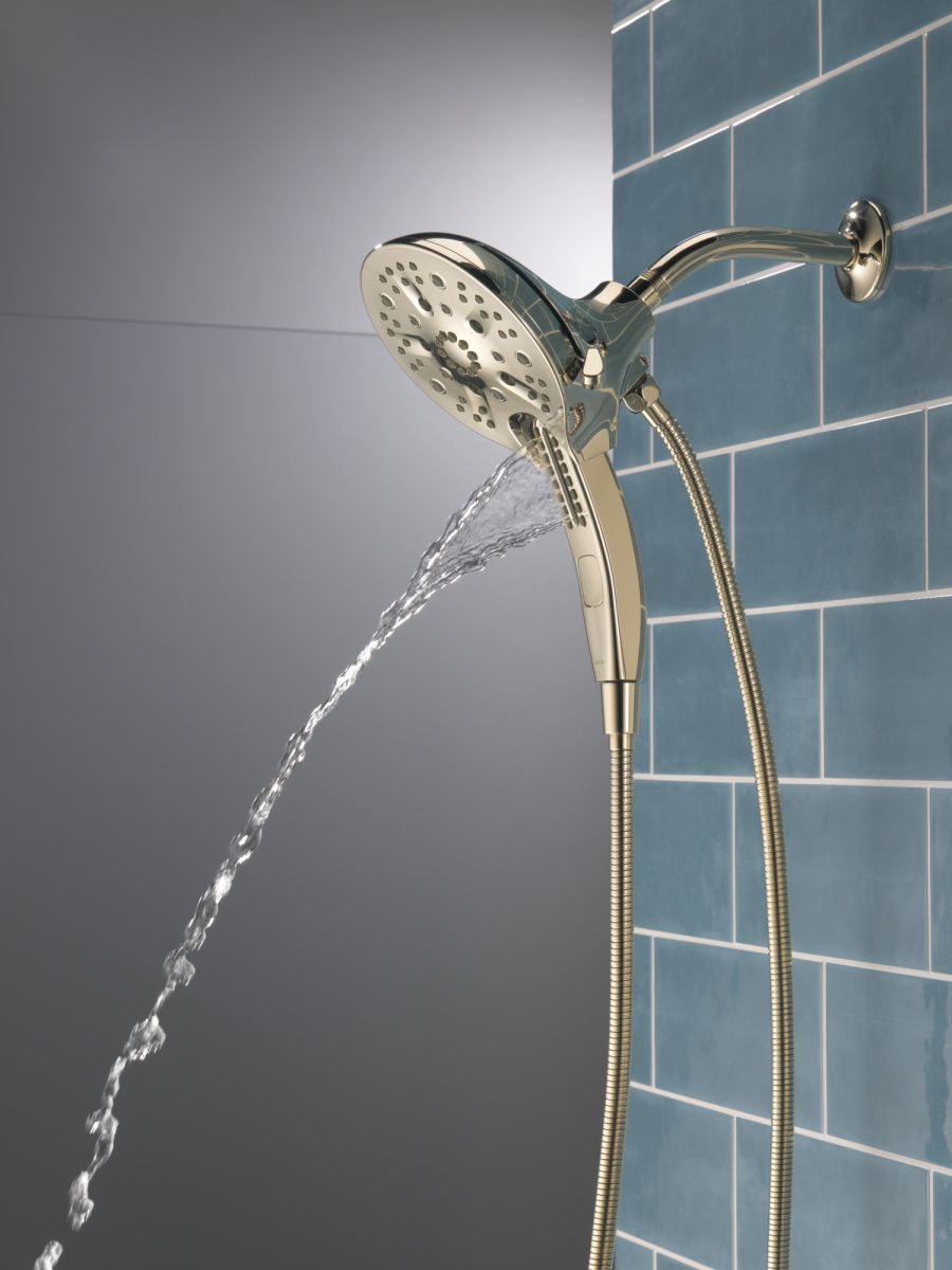 DELTA Universal Showering Components In2ition H2OKINETIC 5-Setting Two-in-One Shower — Lumicoat® Polished Nickel