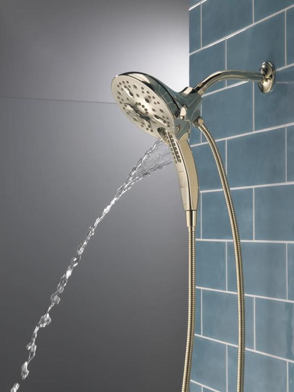 DELTA Universal Showering Components In2ition H2OKINETIC 5-Setting Two-in-One Shower — Lumicoat® Polished Nickel