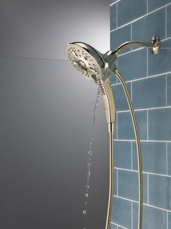 DELTA Universal Showering Components In2ition H2OKINETIC 5-Setting Two-in-One Shower — Lumicoat® Polished Nickel