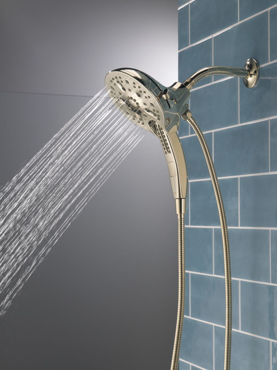 DELTA Universal Showering Components In2ition H2OKINETIC 5-Setting Two-in-One Shower — Lumicoat® Polished Nickel