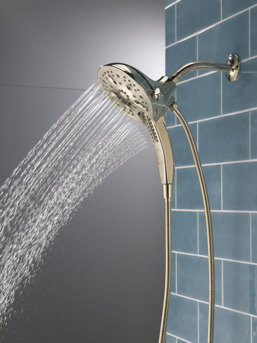 DELTA Universal Showering Components In2ition H2OKINETIC 5-Setting Two-in-One Shower — Lumicoat® Polished Nickel