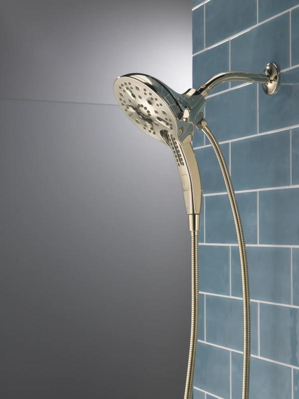DELTA Universal Showering Components In2ition H2OKINETIC 5-Setting Two-in-One Shower — Lumicoat® Polished Nickel